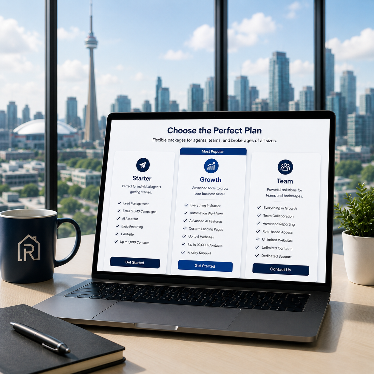 Real estate agents at RealtyAI Plus